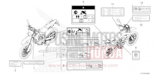 CAUTION LABEL (CRF300L/LA) CRF300LAM de 2021